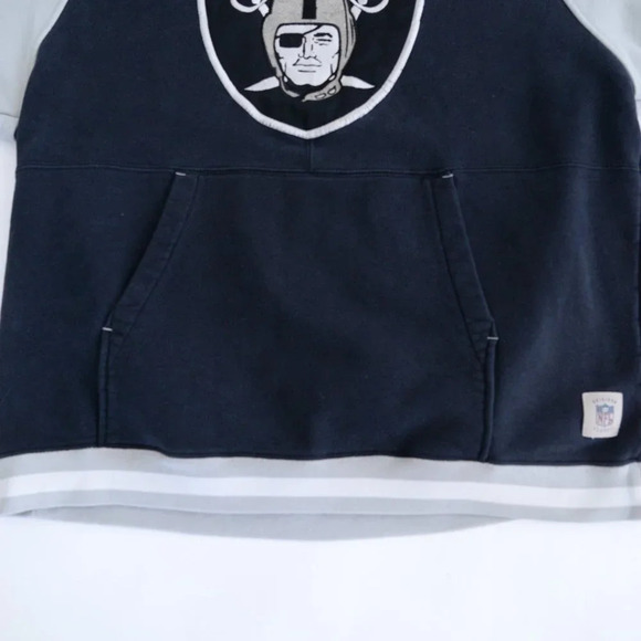 Vintage Reebok Gridiron Classic  NFL Raiders Grey Hoodie Sweater Size Large - Picture 13 of 15